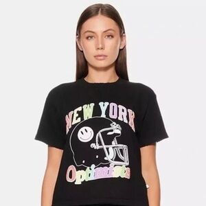 New MADHAPPY Black “New York Optimists” Heavyweight Teeshirt Size XXL Unisex